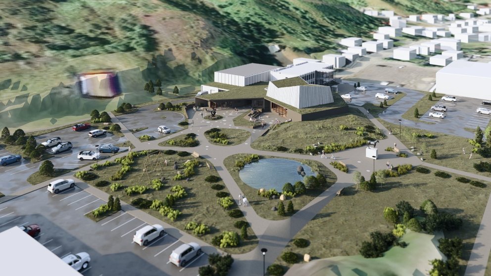 Hugmynd Arkís arkitekta af því hvernig Flæðarnar gætu litið út þegar mennningarhús hefur verið reist á Sauðárkróki. MYND: ARKÍS ARKITEKTAR