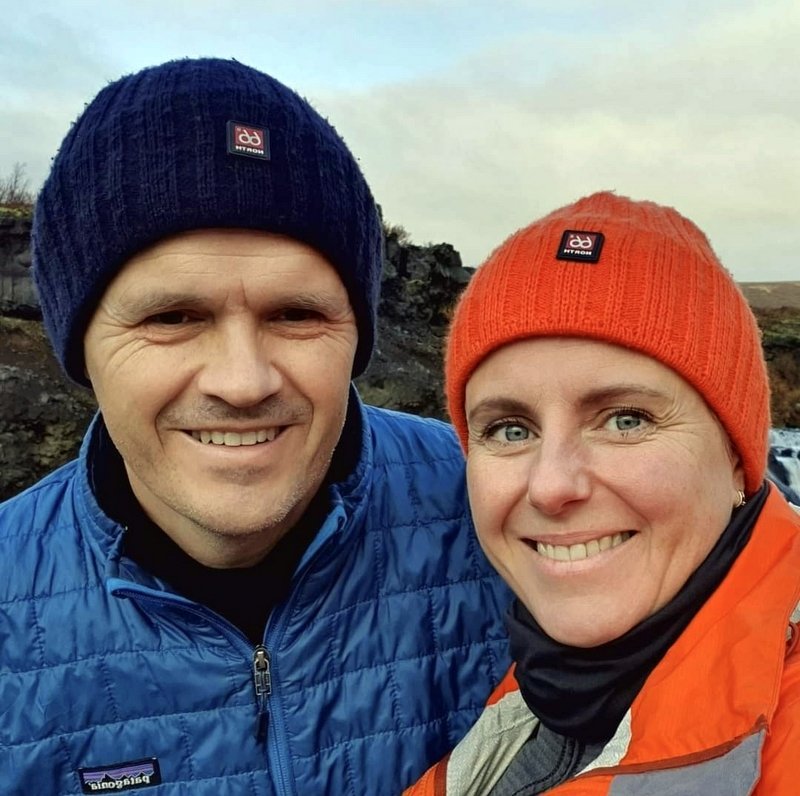 Berglind ásamt manni sínum Auðuni Sigurðssyni. Aðsend mynd.