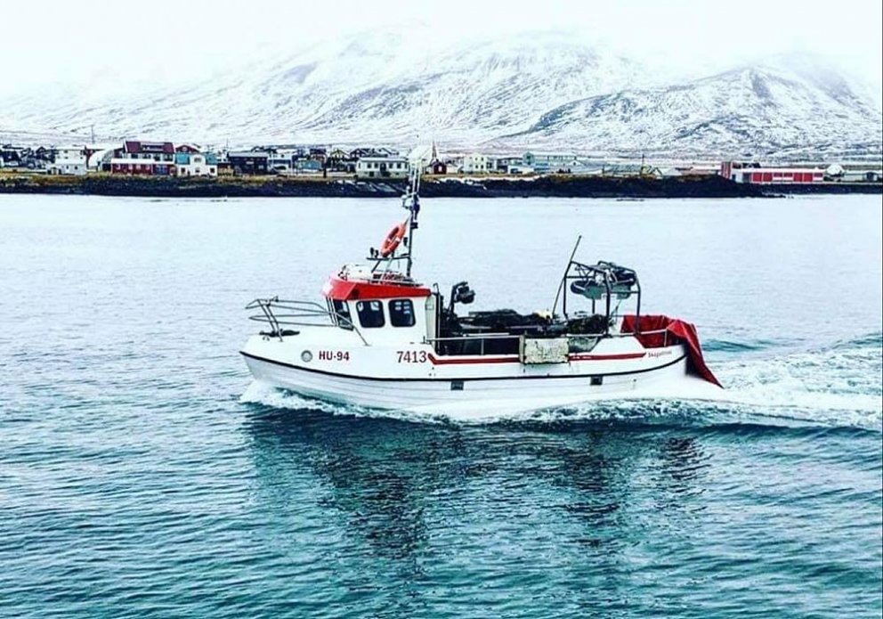 Auður HU 94 er eini báturinn í stærðarflokki báta sem eru undir 8 bt. sem hefur landað yfir 100 tonnum það sem af er kvótaárinu. MYND AF VEF SKAGASTRANDAR