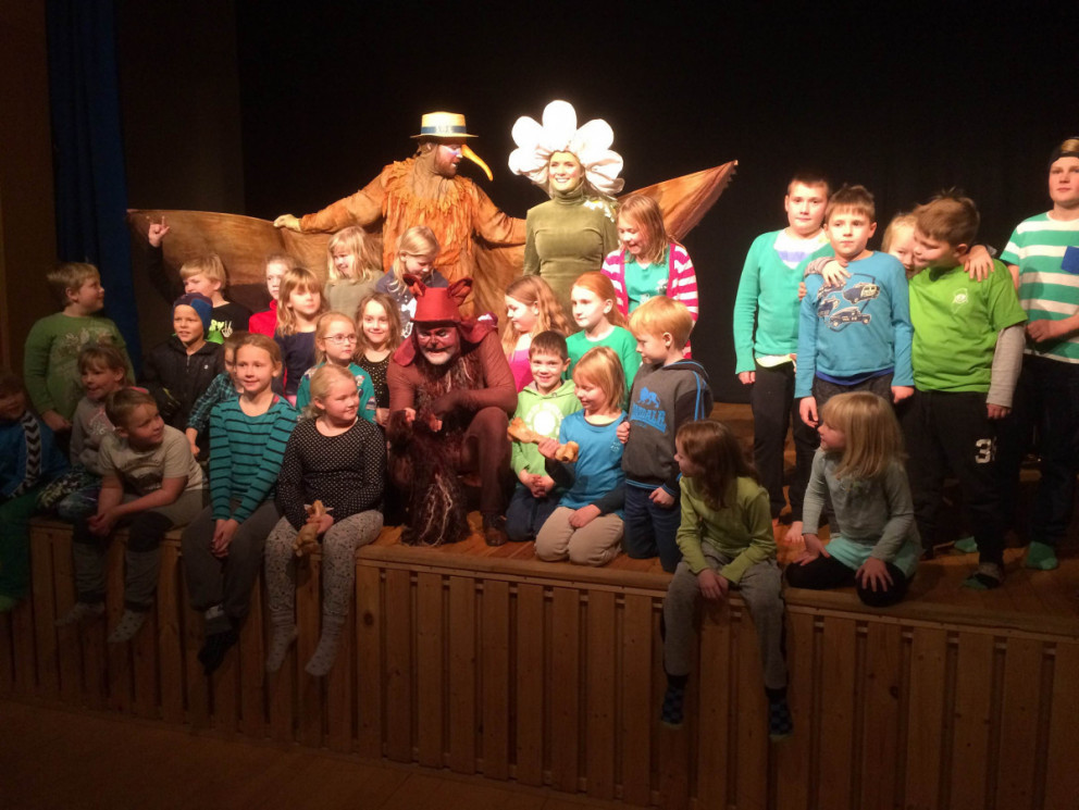 Ævintýraóperan Baldursbrá var m.a. sýnd í Grunnskólanum austan Vatna. Mynd: skagafjordur.is