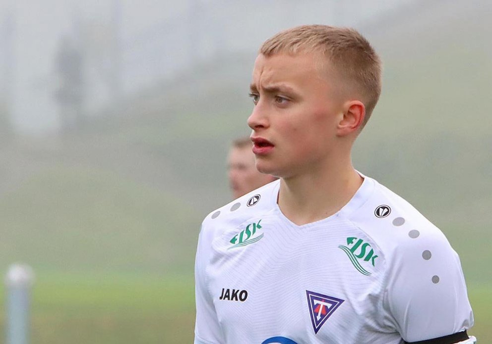 Benni Gröndal gerði eina mark Stólanna í kvöld. MYND: ÓAB