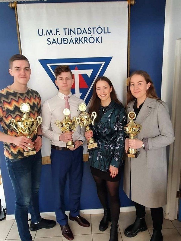 Konráð Freyr Sigurðsson, Atli Dagur Stefánsson, Laufey Harpa Hakkdórsdóttir og Bergljót Ásta Pétursdóttir. Aðsendar myndir.