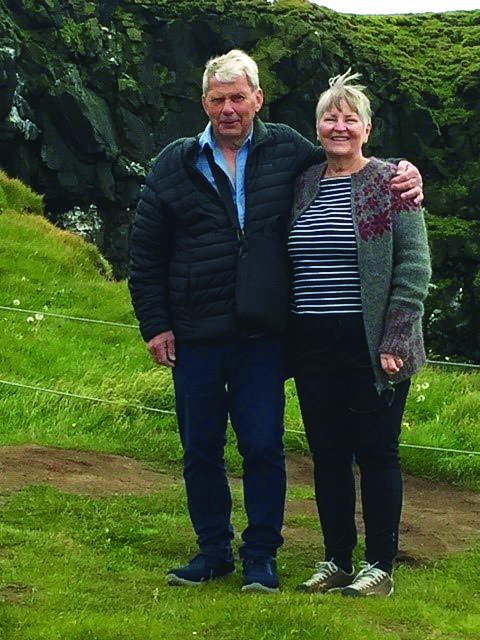 Birgitta Pálsdóttir ásamt eiginmanni sínum, Pálma Sighvatssyni. AÐSEND MYND