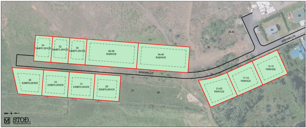 Lausar lóðir við Birkimel í Varmahlíð.MYND SKAGAFJÖRÐUR