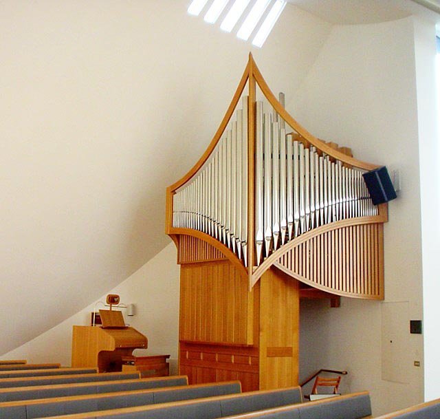 Kirkjuorgelið fallega í Blönduóskirkju. AÐSEND MYND