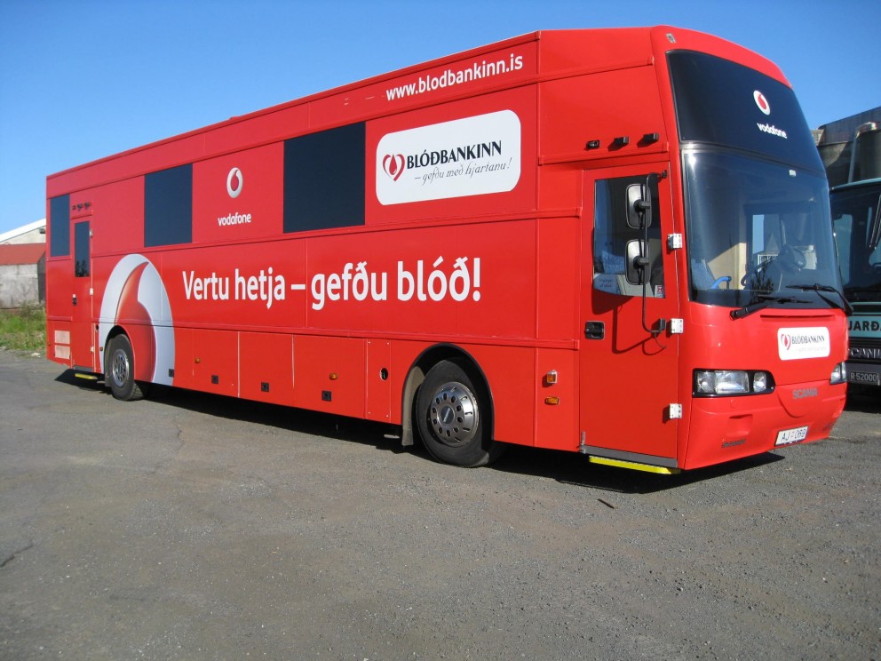 Blóðbankabíllinn verður í Skagafirði á morgun, miðvikudag, og fram á fimmtudag.