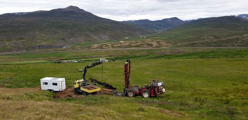 Ræktunarsamband Flóa og Skeiða við borun holu VM-21 við Veðramót. Mynd: SKV.