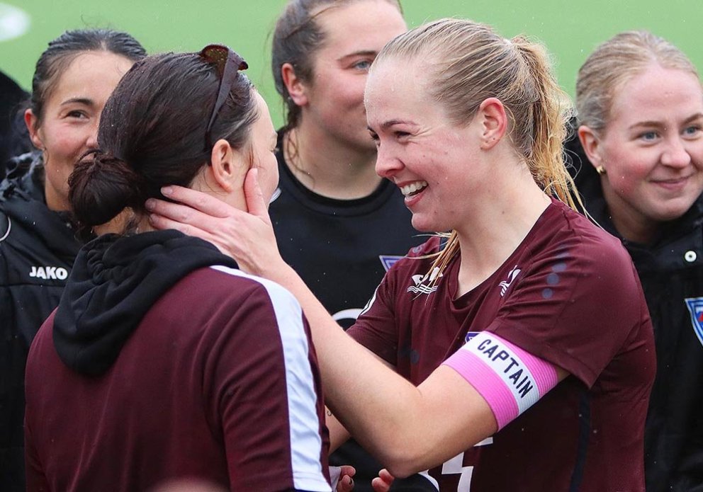 Bryndís Rut kampakát að loknum síðasta leik Tindastóls síðasta haust. MYND: ÓAB