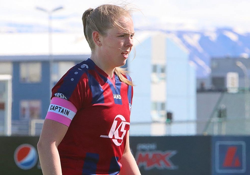 Bryndís einbeitt. MYND: ÓAB