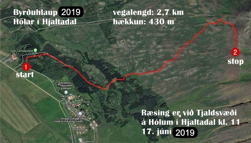 Byrðuhlaup þann 17. júní á Hólum