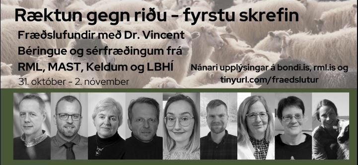Fræðslufundaröðin - Ræktun gegn riðu - byrjar í næstu viku