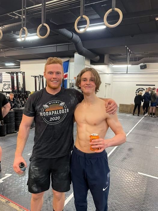 Fræknir kappar á Íslandsmóti í crossfit Ægir Björn Gunnsteinsson og Haukur Rafn Sigurðsson. Mynd: Sigurður B.