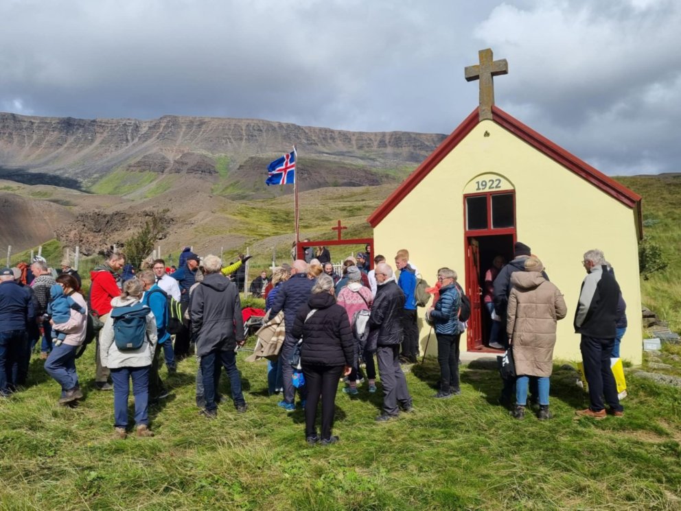 Fjölmenni var í Ábæjarmessu. Mynd: hmj.