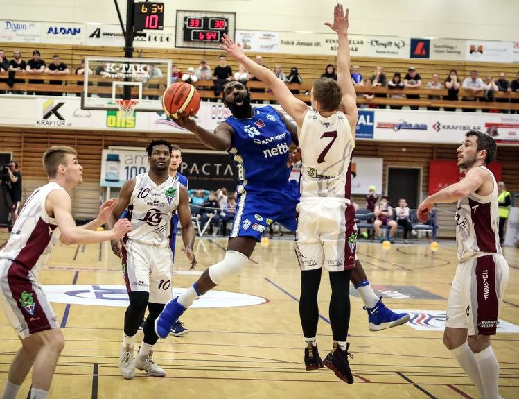 Danero Thomas á móti Stólum í undanúrslitum. Mynd: Hjalti Árna.