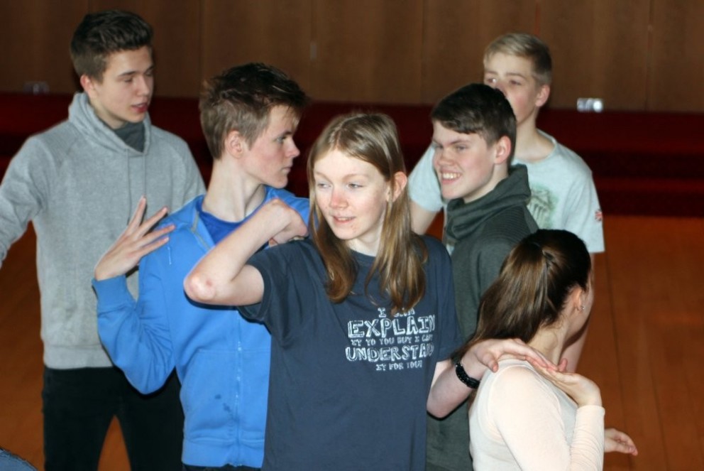 Danskennsla á Hofsósi í nýsköpunar- og þemaviku í fyrra. Mynd: KSE