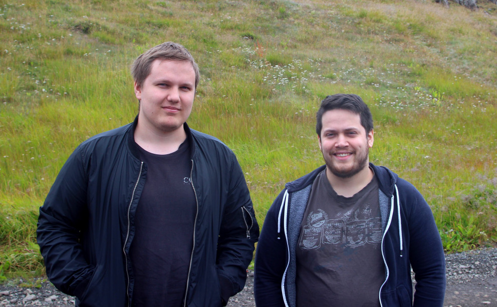 Ævar Baldvinsson og Kristján Rafn Rudolfsson hjá Dimension of Sound. Mynd/BG