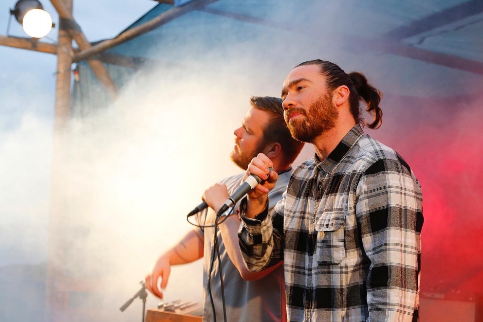 Helgi og Arnar trylltu lýðinn.  MYND: PIB