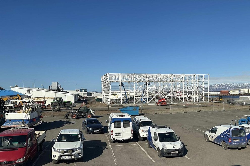 Séð yfir athafnasvæði Dögunar og nýbygginguna. MYND: ÓAB