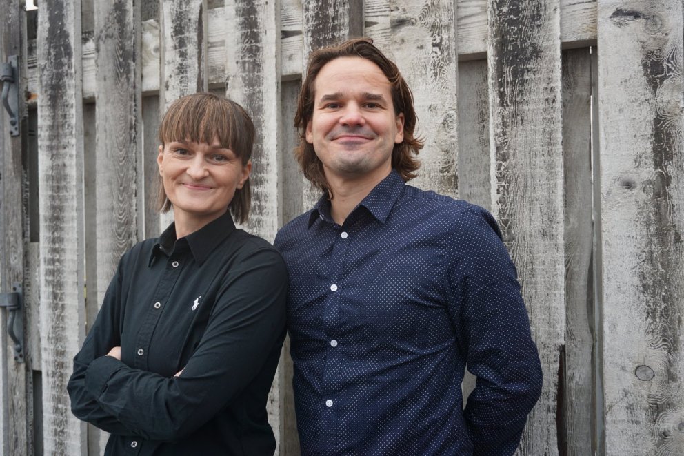 Íris Björk Marteinsdóttir og Ívar Örn Marteinsson hjá PellisCol. Mynd tekin af kaffid.is.