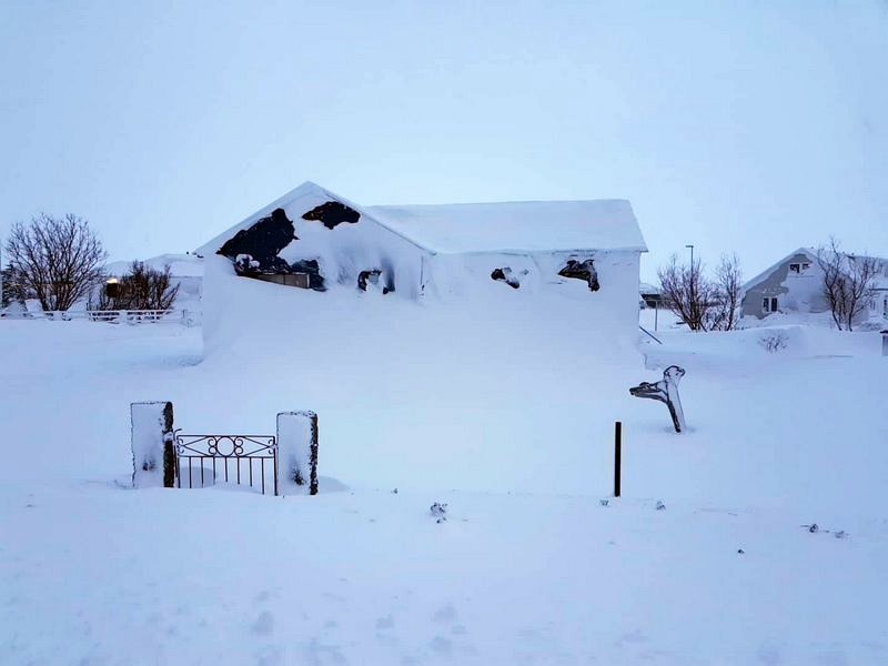 Eftir storminn á Hofsósi. Mynd: Margrét Árnadóttir.