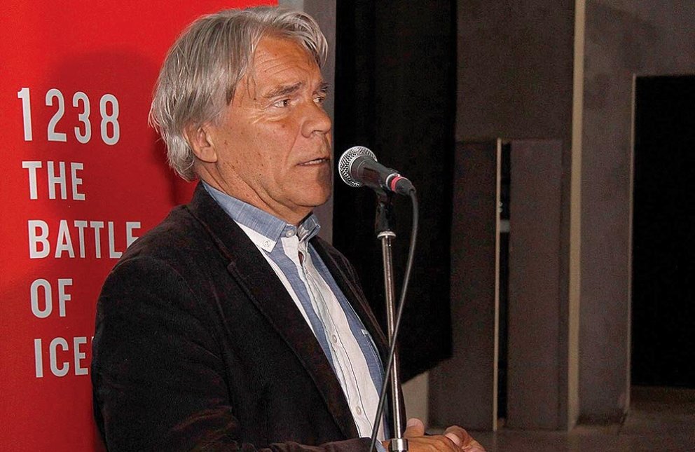 Einar Kárason flytur nokkur orð við opnun 1238: Baráttan um Ísland. MYND: ÓAB