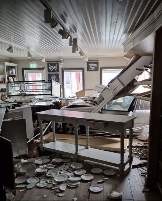 Um mikið tjón var að ræða. Mynd: aðsend