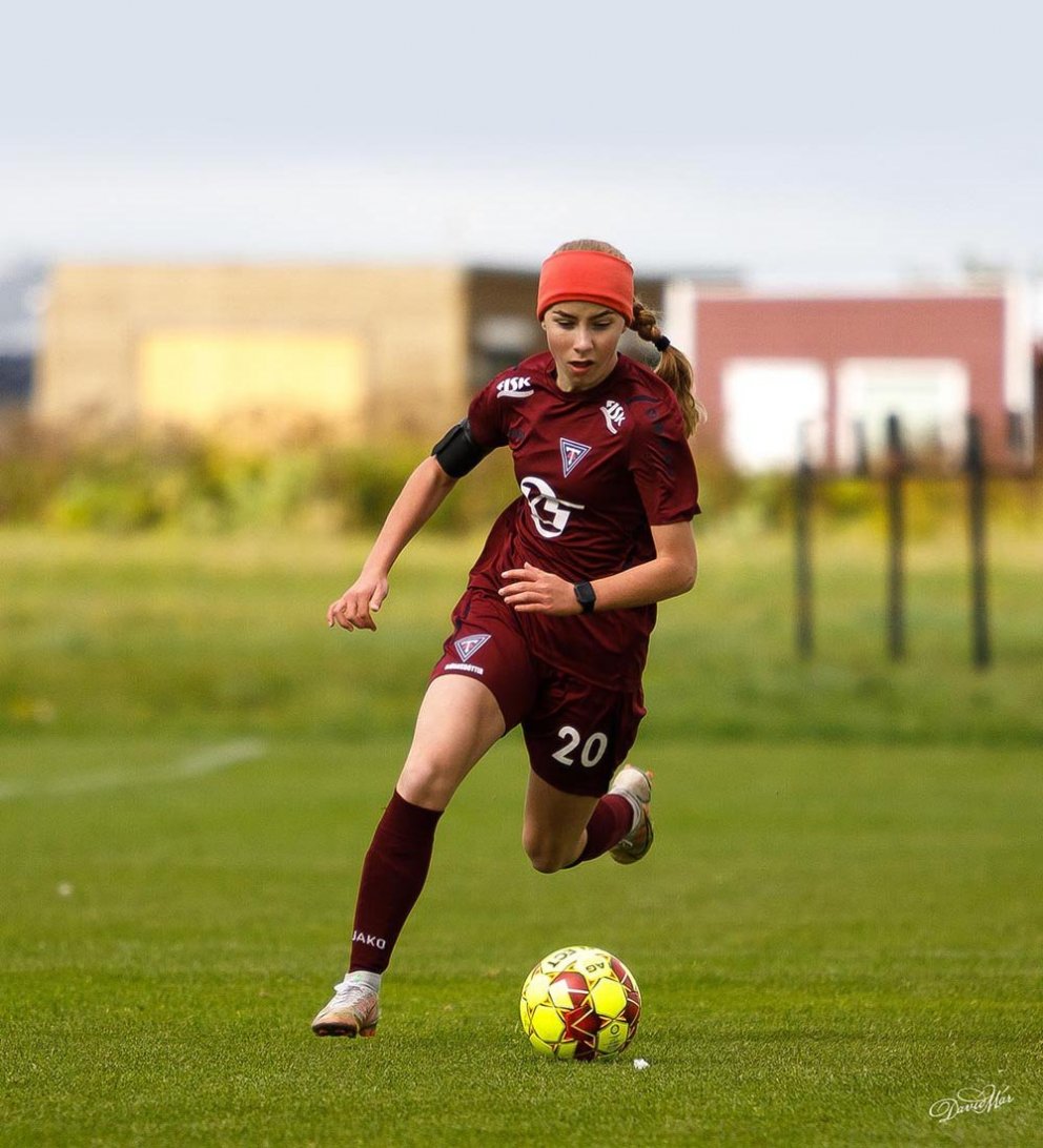 Elísa Bríet á fullri ferð. MYND: DAVÍÐ MÁR