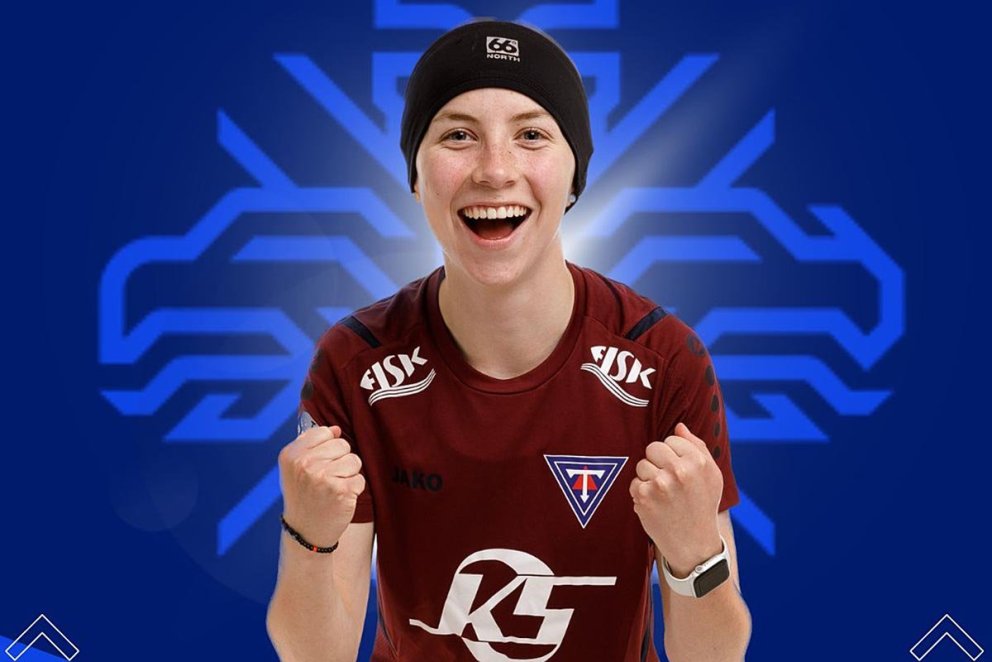 Elísa Bríet alveg eldhress. MYND AF NETINU