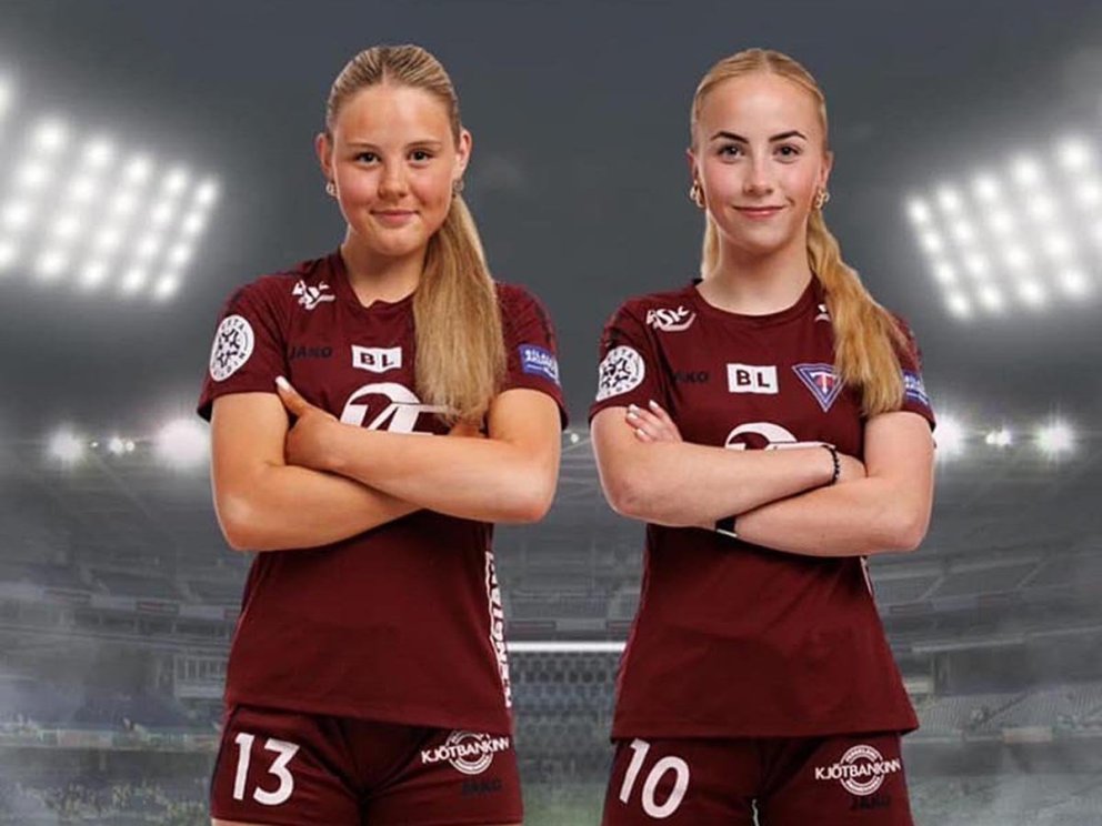 Vinkonurnar frá Skagaströnd, Birgitta og Elísa Bríet, voru sameiginlega með þrennu á Víkingsvellinum í dag. MYND: DAVÍÐ MÁR