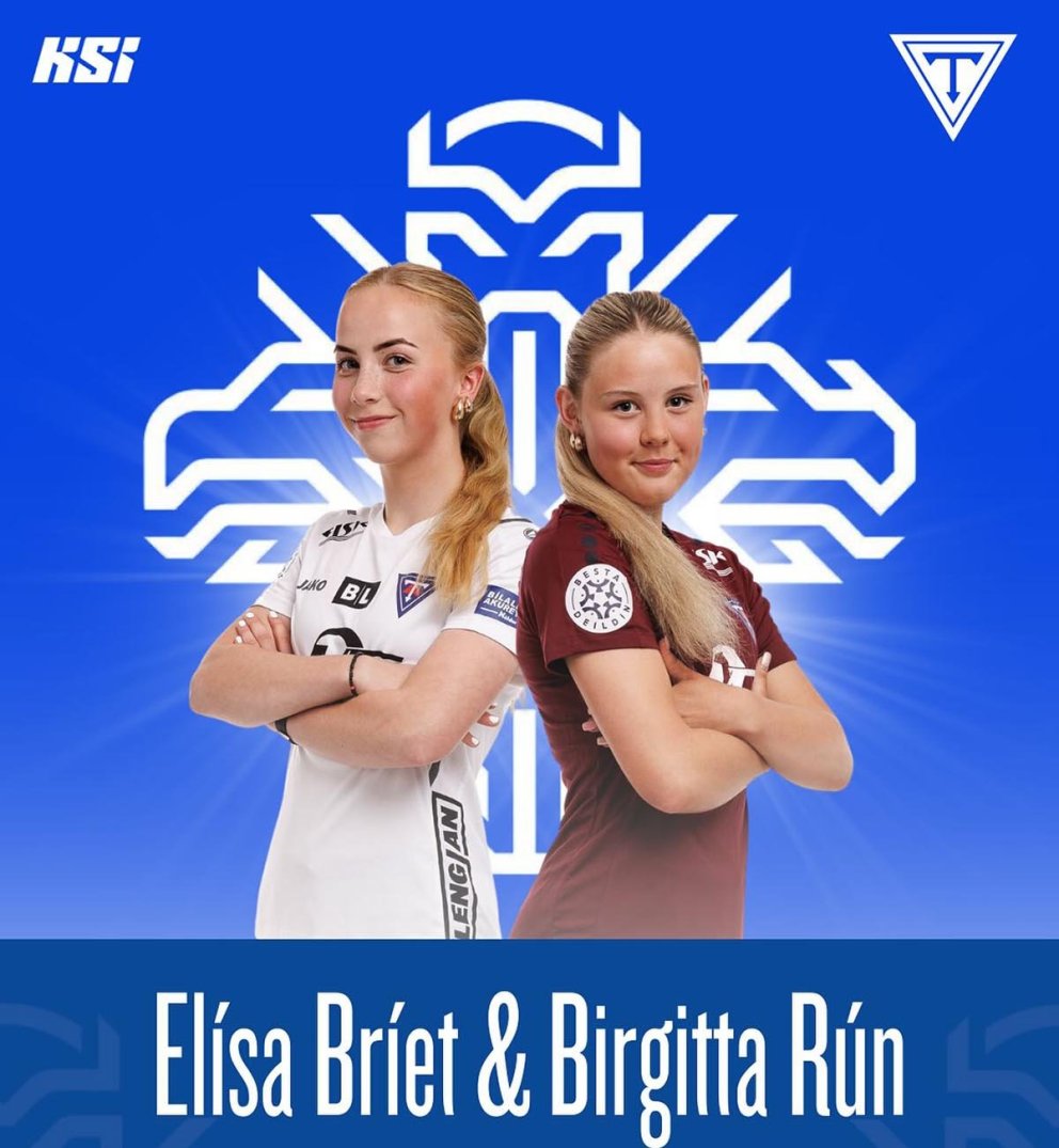 Elísa Bríet og Birgitta eru með efnilegustu knattspyrnustúlkum landsins. MYND AF NETINU