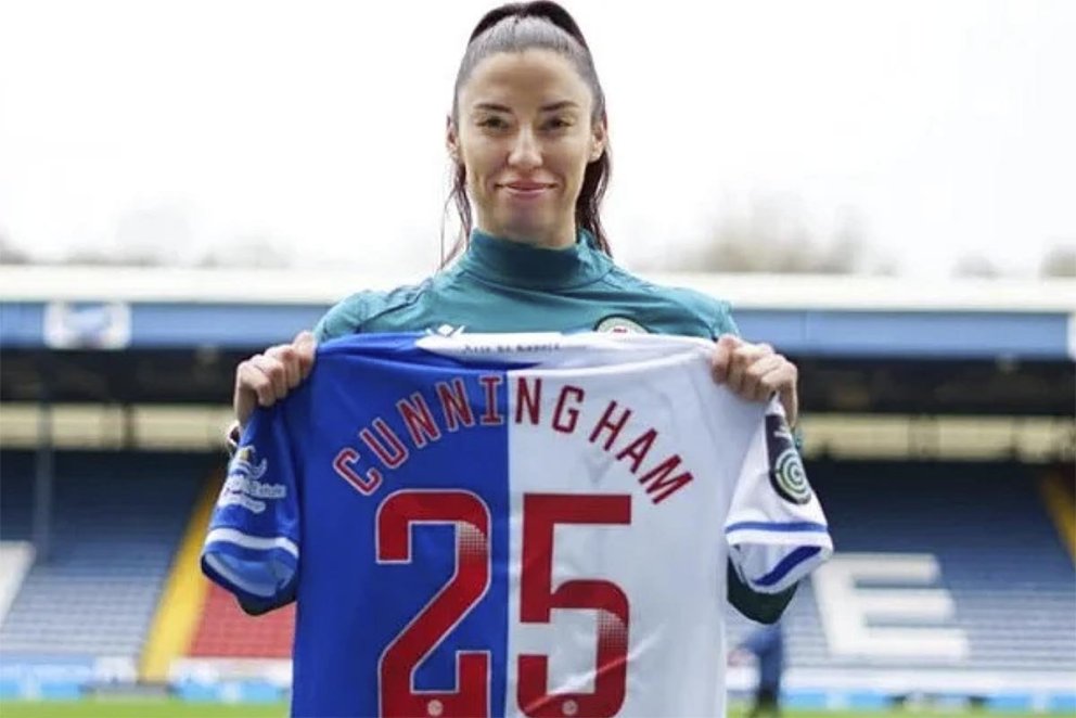 Erica Cunningham spilaði með liði Blackburn í Englandi um tíma. MYND AF FÓTBOLTI.NET