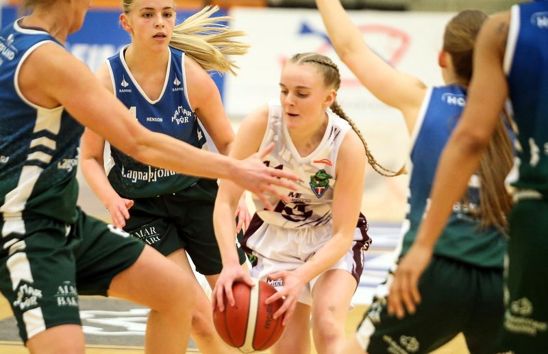 Eva Rún Dagsdóttir í hörkuslag á einasta tímabili. Mynd: Hjalti Árna.