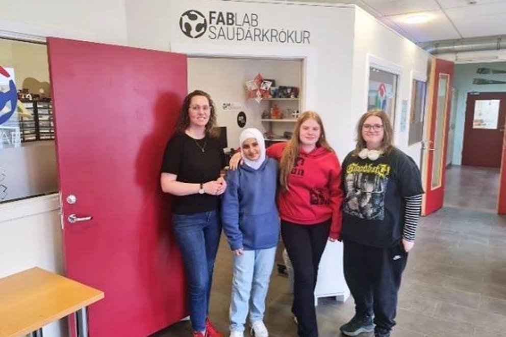 FabLab-könnuðir í heimsókn á Króknum. MYND: HUNAÞING VESTRA