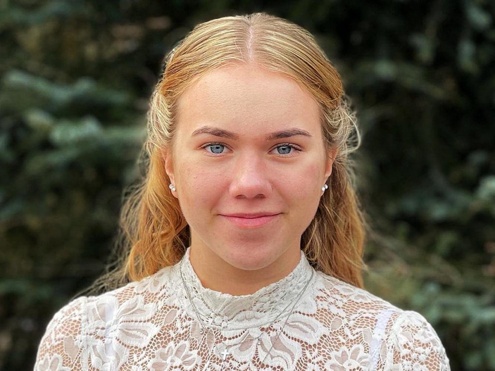 Arndís Katla á fermingardaginn. MYND AÐSEND