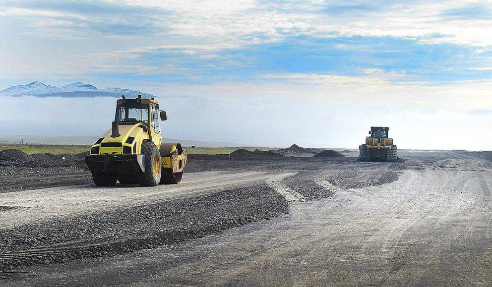 Frá framkvæmdum við Blönduósflugvöll. MYND: VALLI HÚNABYGGÐ