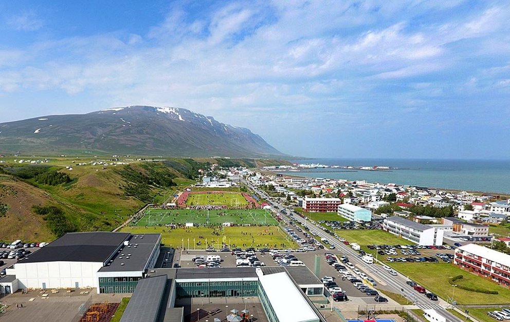 Séð yfir knattspyrnuvellina á Króknum sumarið 2021. MYND: JÓN ARNAR P.