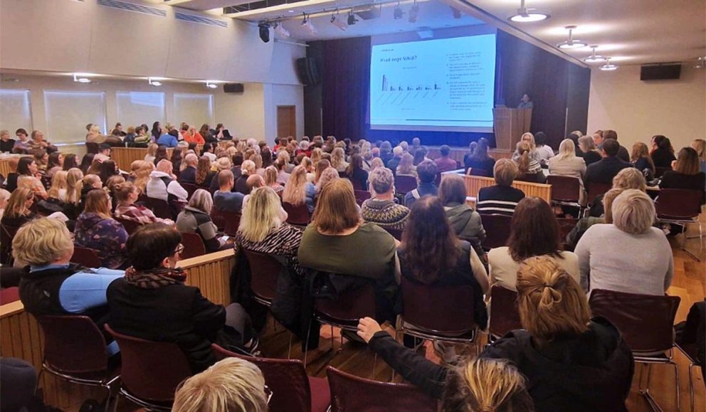 Það var fjölmennt í Miðgarði í gær. MYND: SKAGAFJÖRÐUR.IS