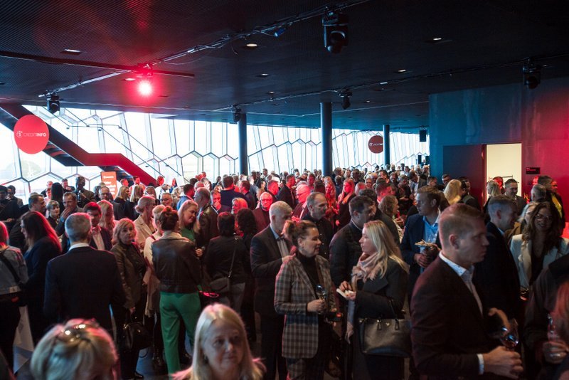 Fjöldi gesta voru á viðburði Creditinfo í Hörpu sl. miðvikudag. Aðsendar myndir.