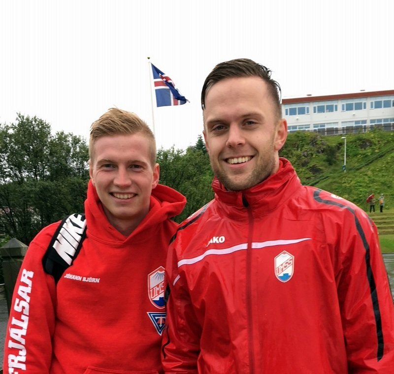 Frjálsíþróttakapparnir Jóhann Björn og Ísak Óli Mynd af Tindastól.is