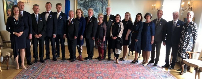 Frá athöfninni á Bessastöðum í gær. Mynd: forseti.is.