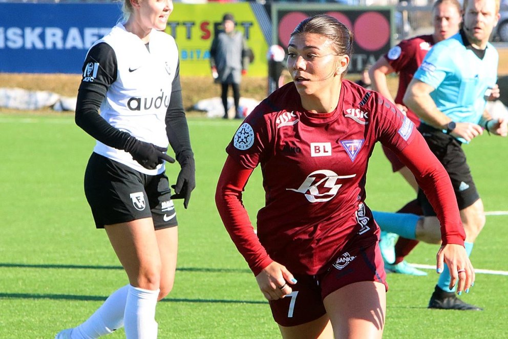 Gabi Johnson var dugleg og áköf á miðju Tindastóls. MYND: ÓAB