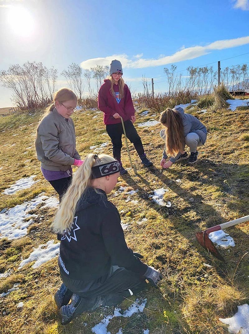 Frá gróðursetningu á svæði Neista. MYND: VEFUR GAV