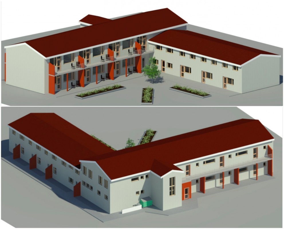Ellefu nýjar íbúðir verða í gamla barnaskólanum./Mynd: Einar I Ólafsson