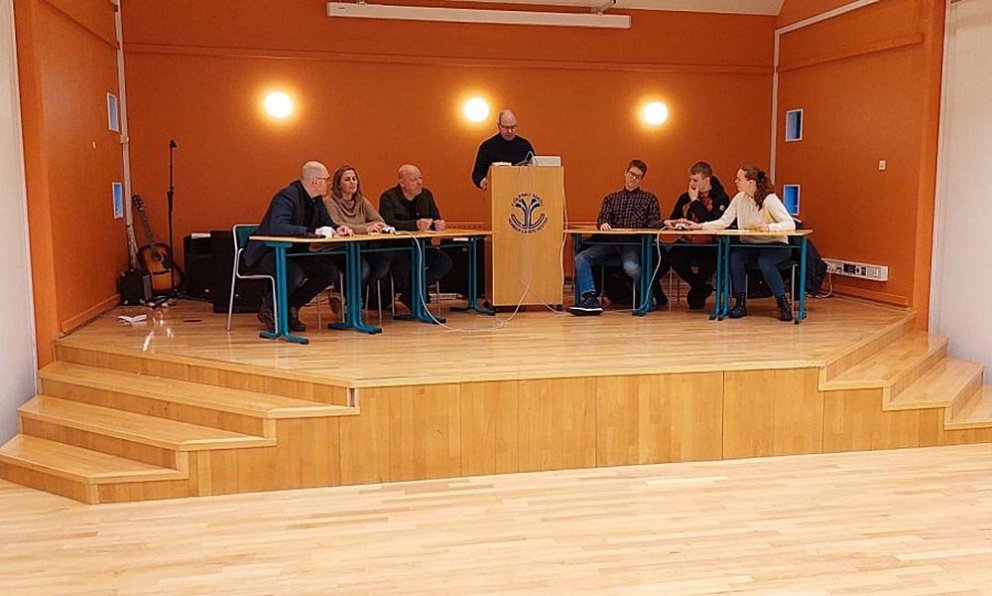 Frá upphitunarkeppni í morgun. MYND AF VEF FNV