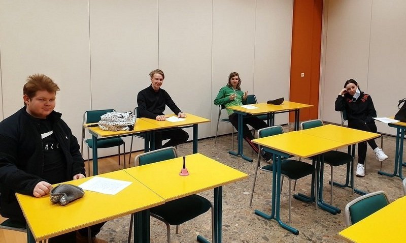 Lið FNV við æfingar. Mynd:fnv.is