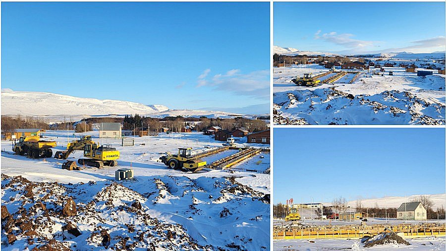 Framkvæmdir hjá Glaðheimum. MYNDIR AF HÚNAHORNINU