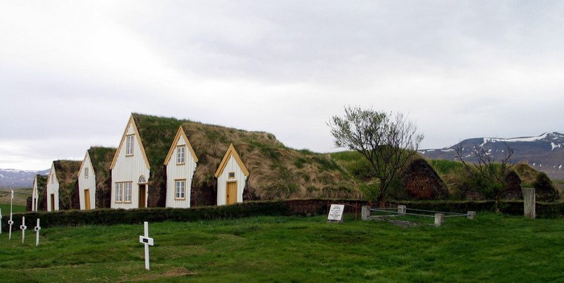 Glaumbær í Skagafirði. Mynd: Byggðasafn Skagfirðinga.