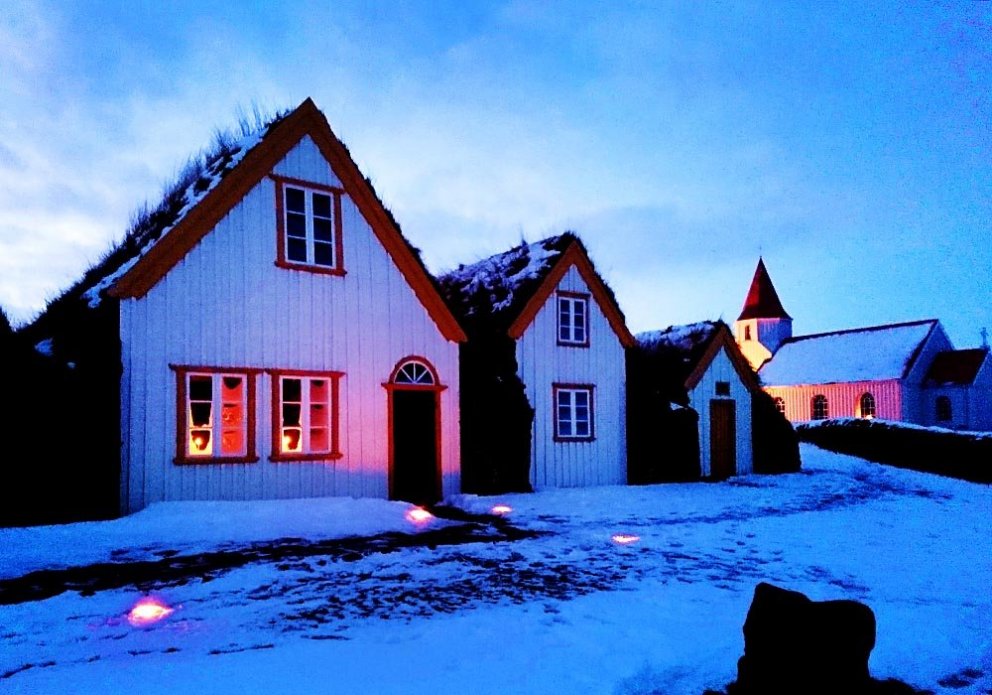Aðventustemning á Byggðasafni Skagfirðinga í Glaumbæ. MYND: BSK