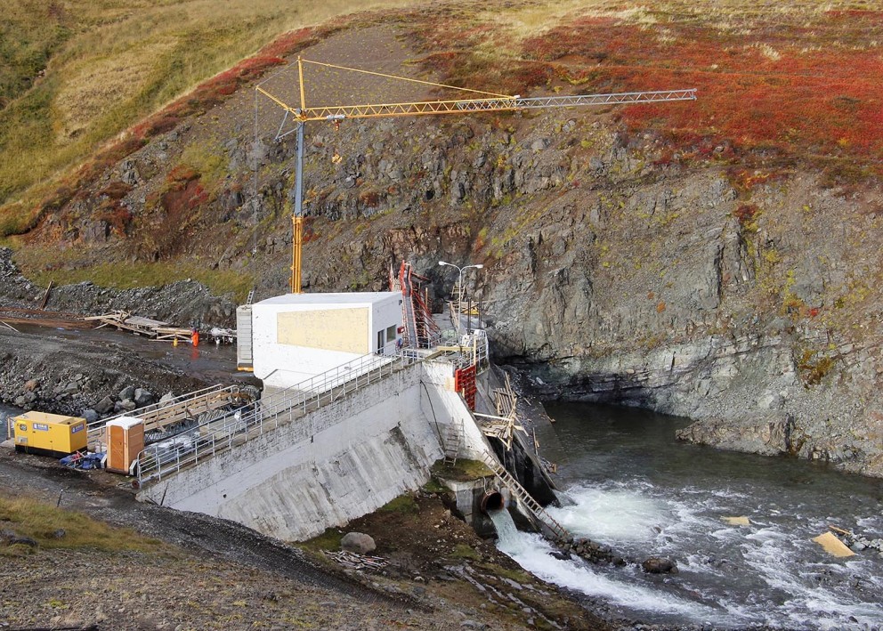 Framkvæmdir við Gönguskarðsárvirkjun á fullu