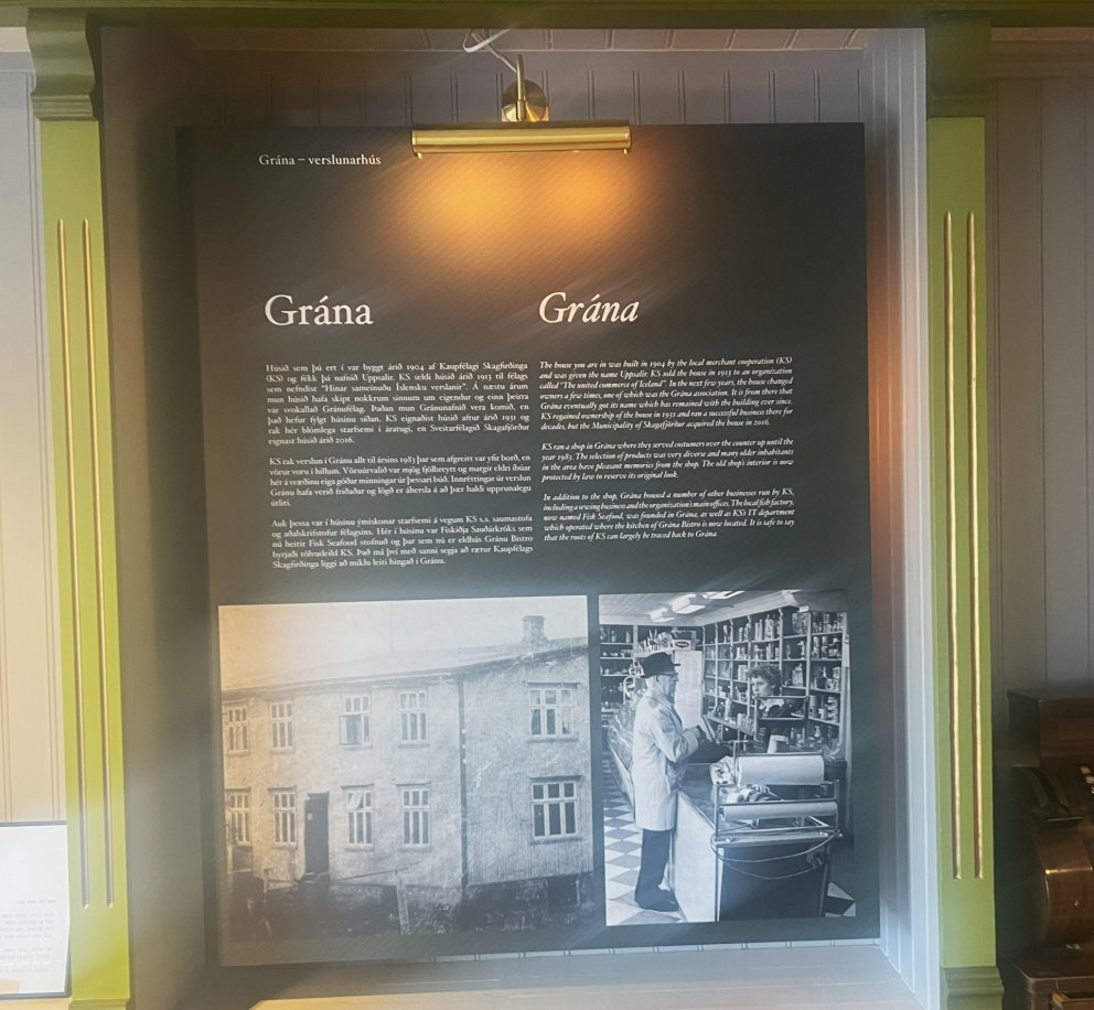 Ný söguspjöld í Gránu. MYND AÐSEND